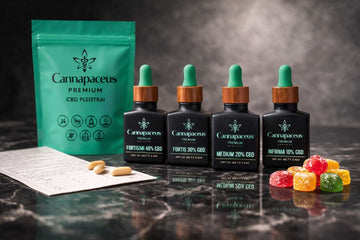 Cannapaceus CBD produktų vartojimo formos.