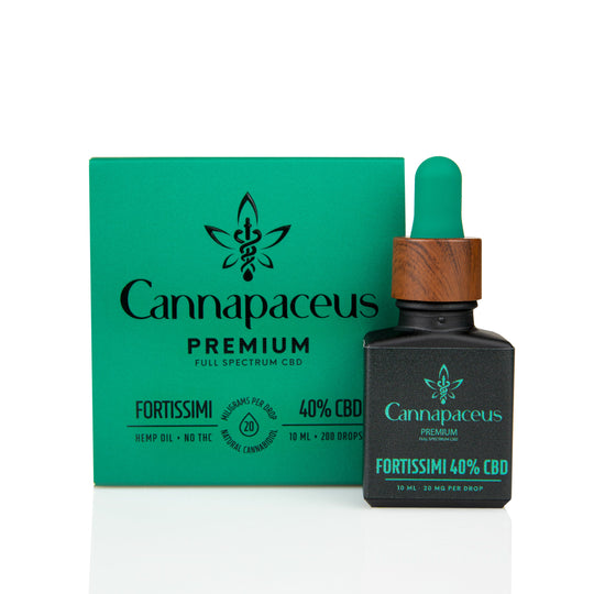 Cannapaceus Fortissimi 40proc. aukštos kokybės CBD aliejus, didžiausia CBD ekstrakto koncentracija mūsų CBD produktuose.